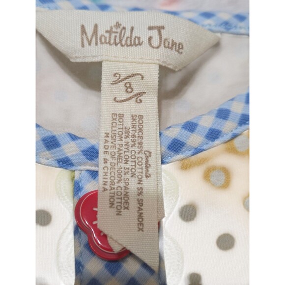 Matilda Jane Around the Globe Dress The Adventure Begins Girls Size 8 Apple G8.1 - Picture 3 of 8
